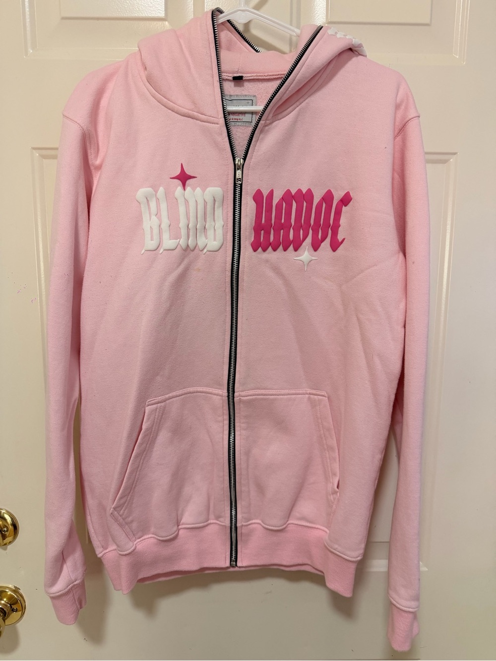 Blind Havoc Women's Pink Zip-Up Hoodie Vest